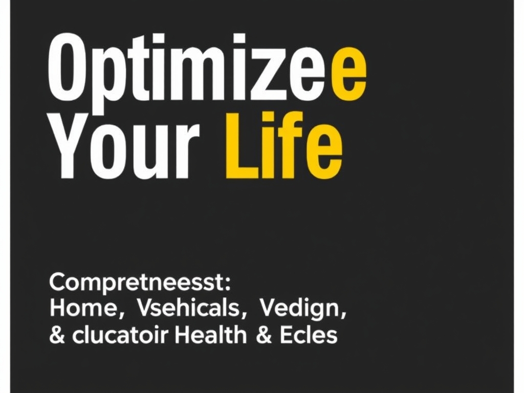 Optimize Your Life: Comprehensive Insights for Home, Vehicle, Health & Education