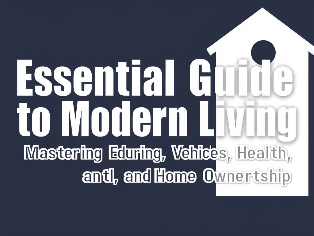 Essential Guide to Modern Living: Mastering Education, Vehicles, Health, and Home Ownership