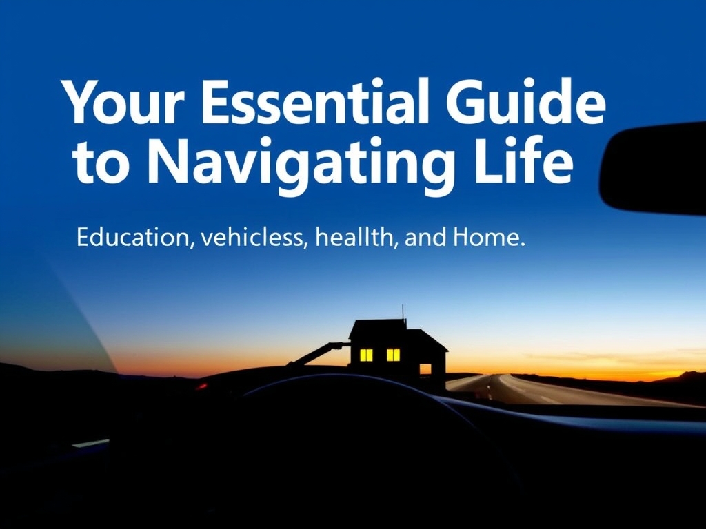 Your Essential Guide to Navigating Life: Education, Vehicles, Health, and Home