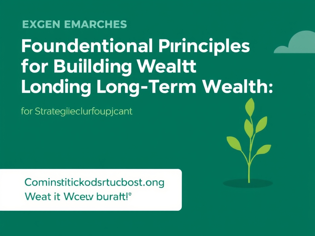 Foundational Principles for Building Long-Term Wealth: A Strategic Guide